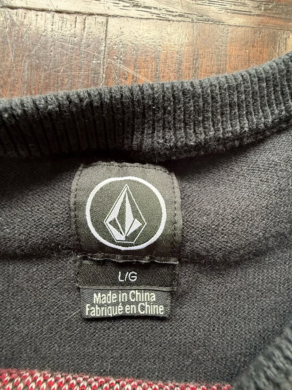 Volcom Black Holiday Reindeer Crewneck Sweater large